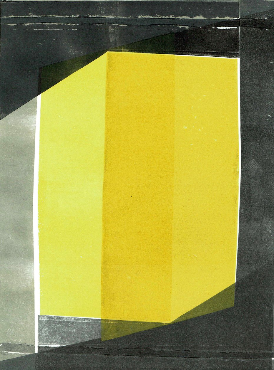 Oblique I, 2020, monoprint na papierze autorstwa Stephen Dow