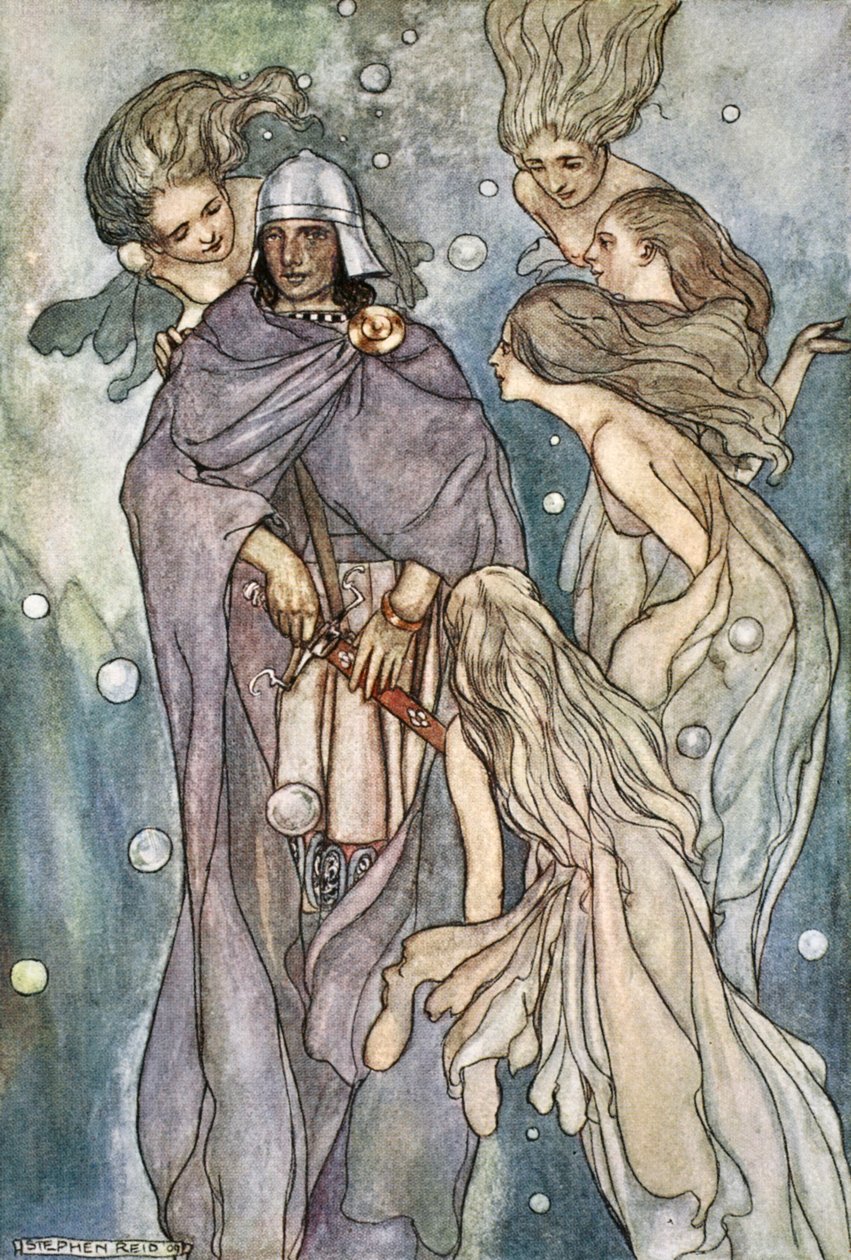 „Tam mieszkały rudowłose nimfy morskie”, ok. 1910. autorstwa Stephen Reid