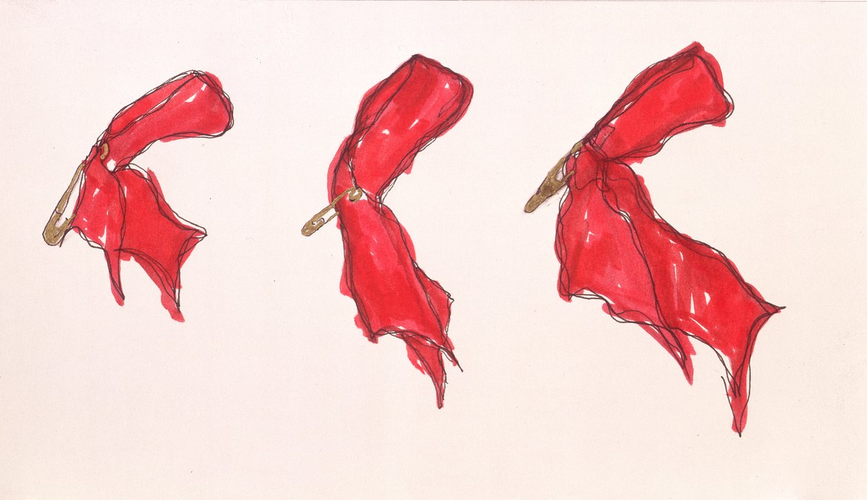 Podniesiona, 1997 (pióro i tusz) autorstwa Stevie Taylor