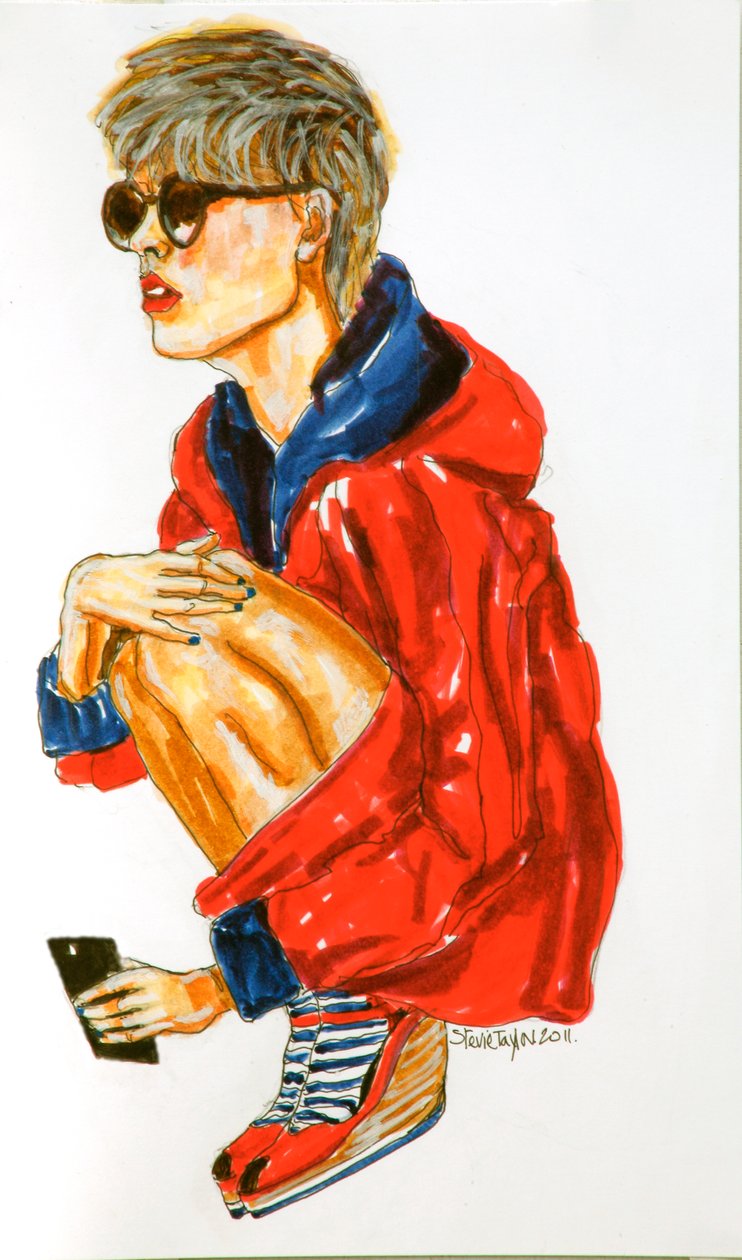 Smaller Now, 2011 (ołówek, długopis i tusz na papierze) autorstwa Stevie Taylor
