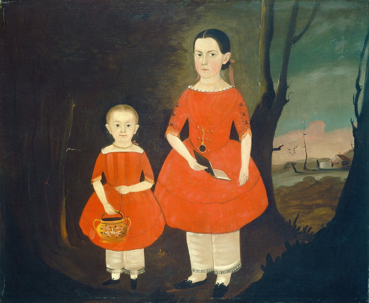 Siostry w czerwieni, c. 18401850. autorstwa Sturtevant J. Hamblin