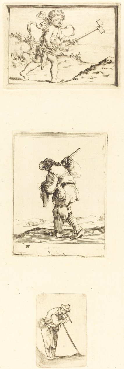 Arkusz akwafort autorstwa Style of Jacques Callot