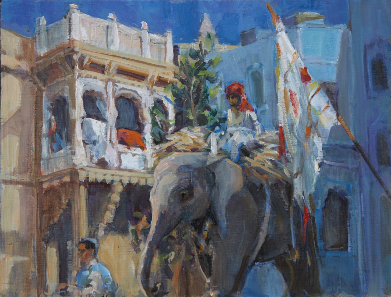 Słoń w Jodhpur autorstwa Sue Wales
