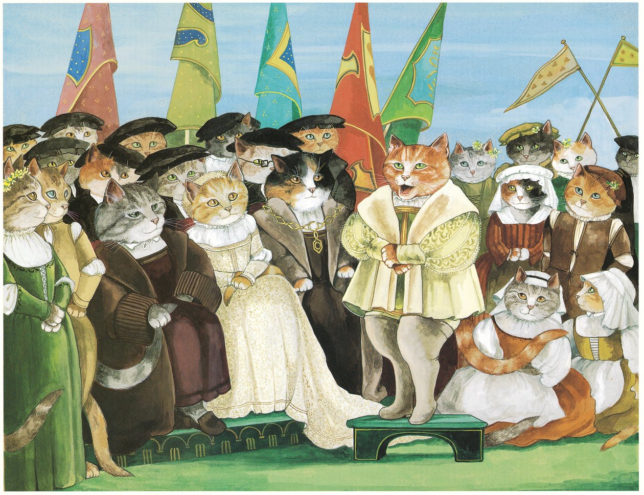 Ilustracja z Opera Cats (wyd. 1997) autorstwa Susan Herbert