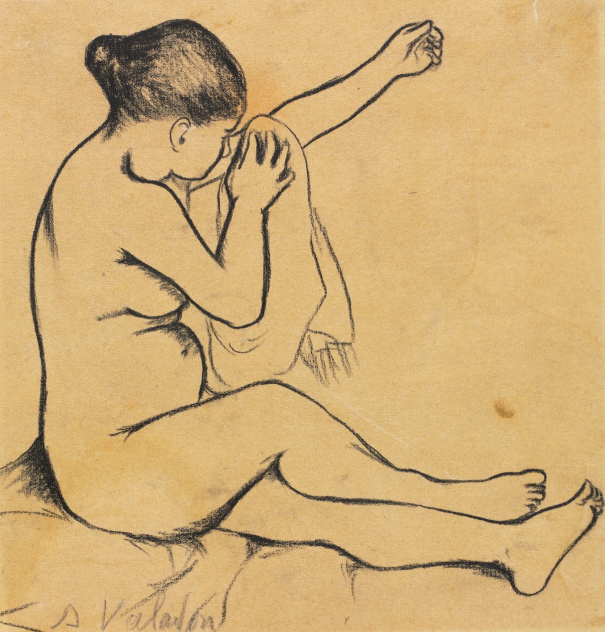 Siedząca kobieta nago autorstwa Suzanne Valadon