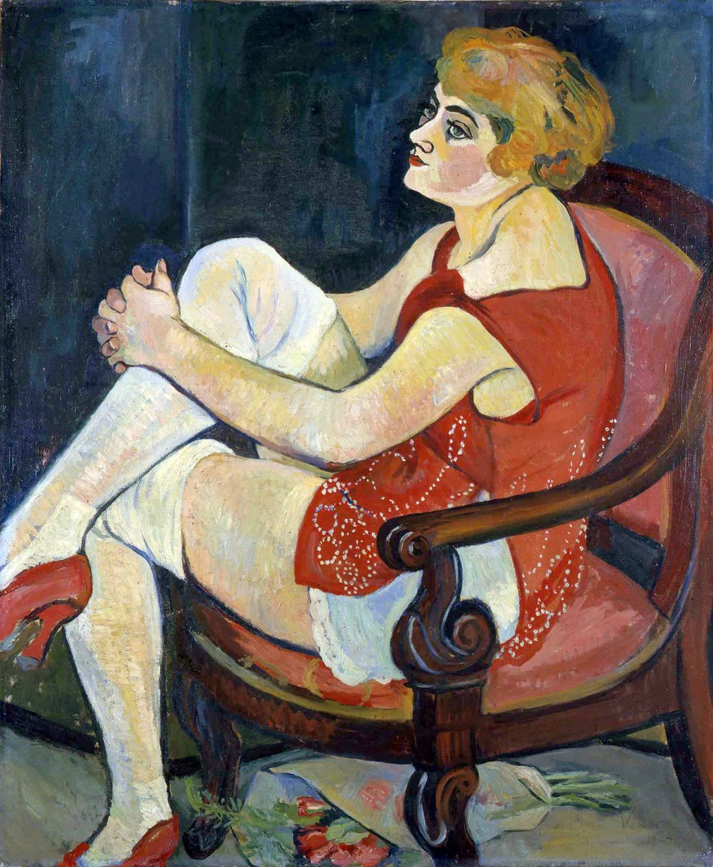 Kobieta w białych pończochach, 1924. autorstwa Suzanne Valadon
