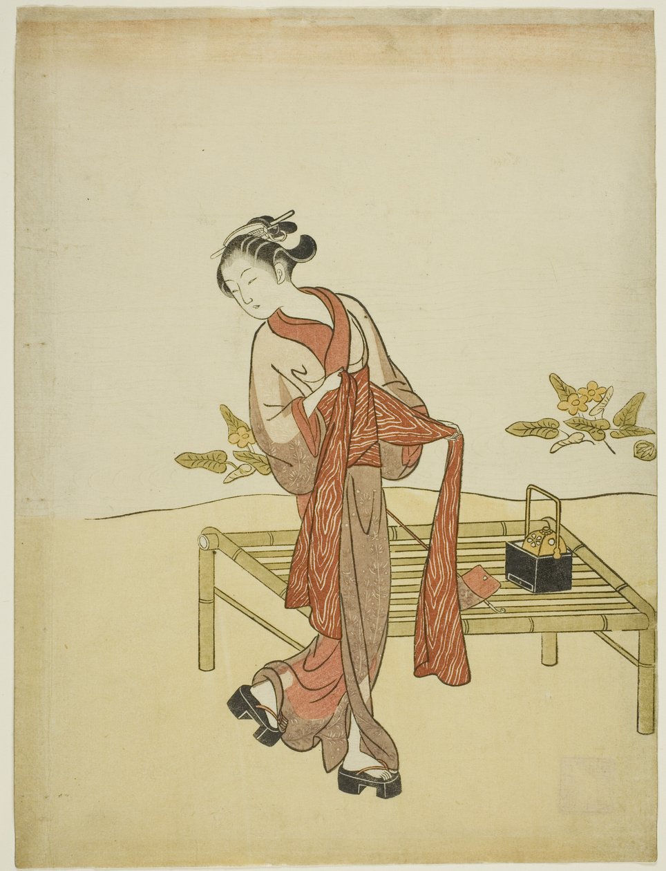 Nad strumieniem autorstwa Suzuki Harunobu
