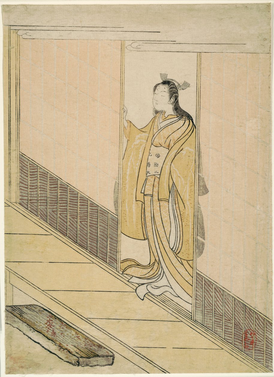 Parodia Kawachi-goe z „Opowieści Ise” autorstwa Suzuki Harunobu