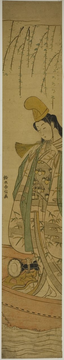 Tancerka Hakubyo autorstwa Suzuki Harunobu