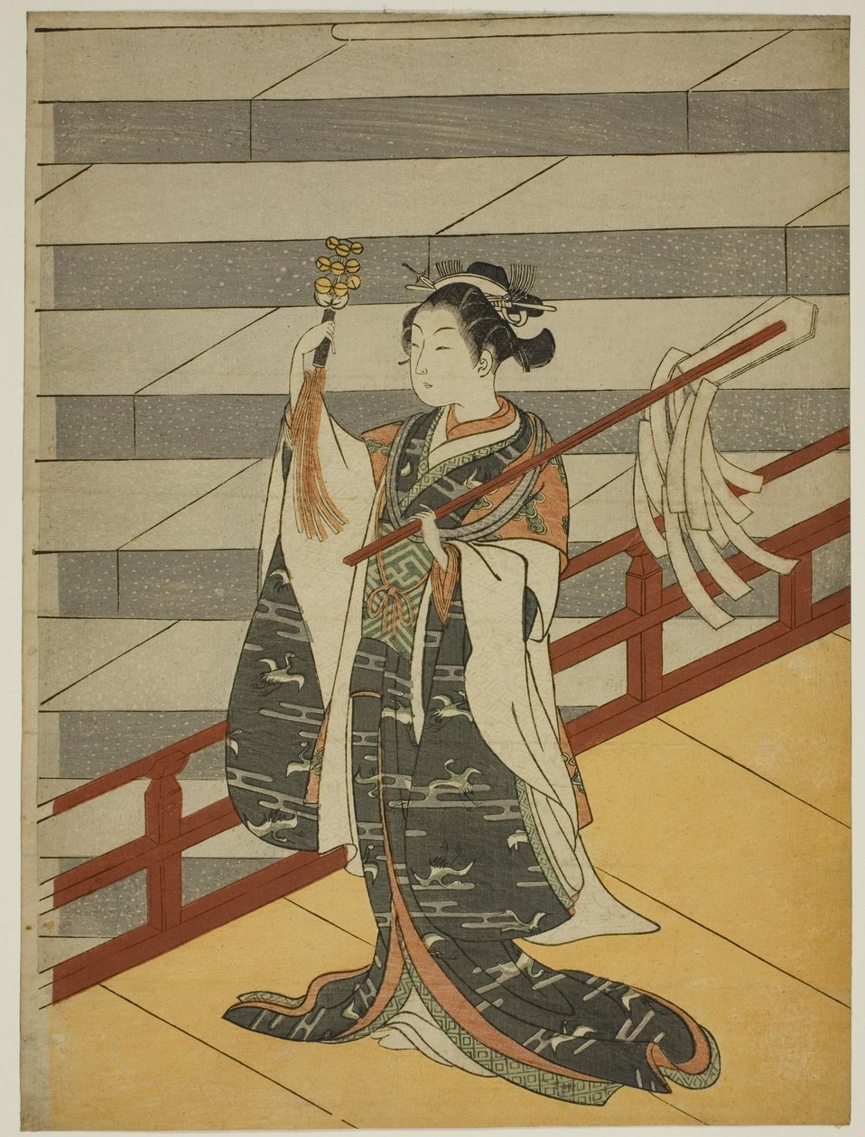 Tancerka Kagury autorstwa Suzuki Harunobu