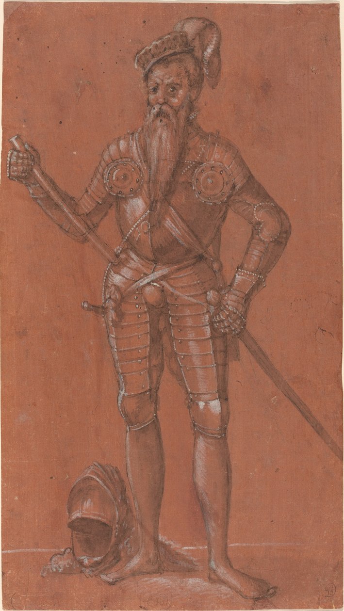 Człowiek w zbroi autorstwa Swiss 16th Century