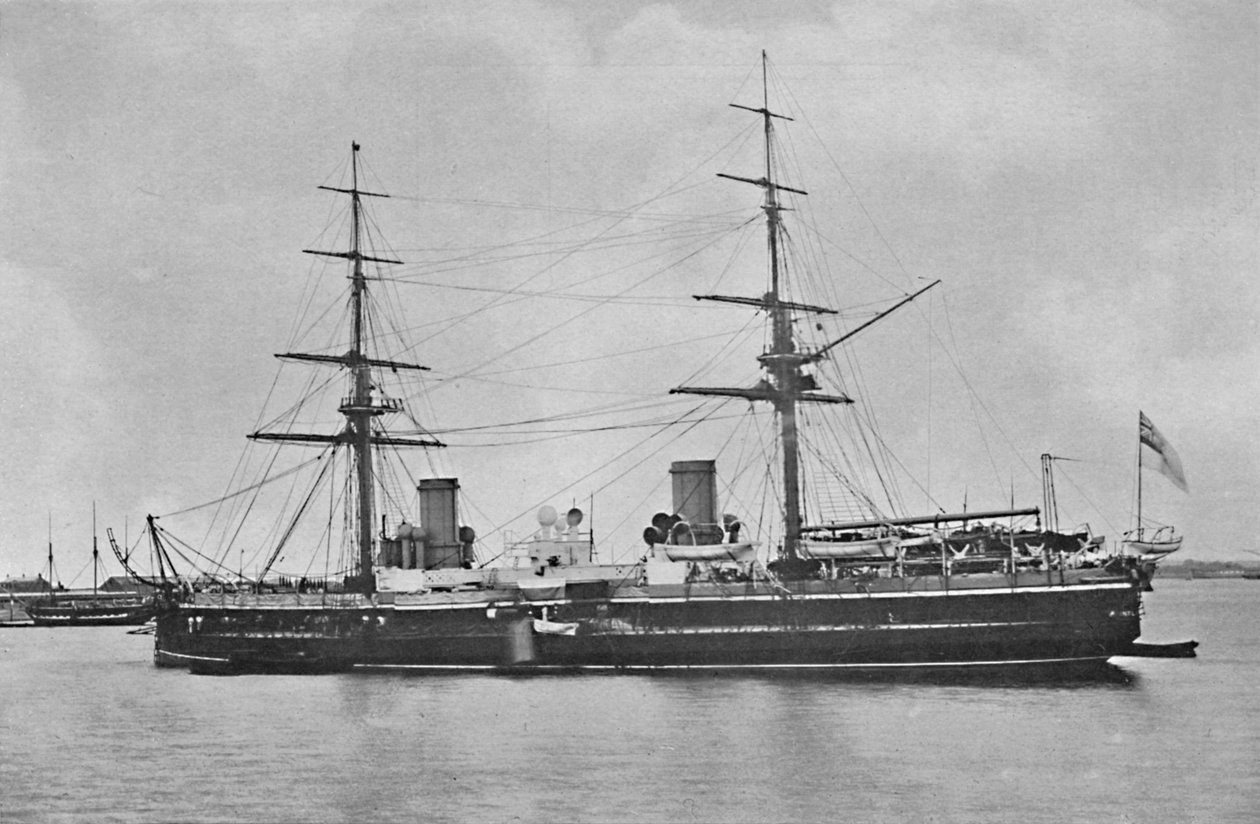 H.M.S. Nieelastyczny w 1880, c1880, 1904 autorstwa Symonds and Co