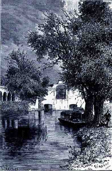 Kanał Santa Anita, z The Ancient Cities of the New World, Claude-Joseph-Desire Charnay, wyd. 1887 autorstwa T. after Taylor