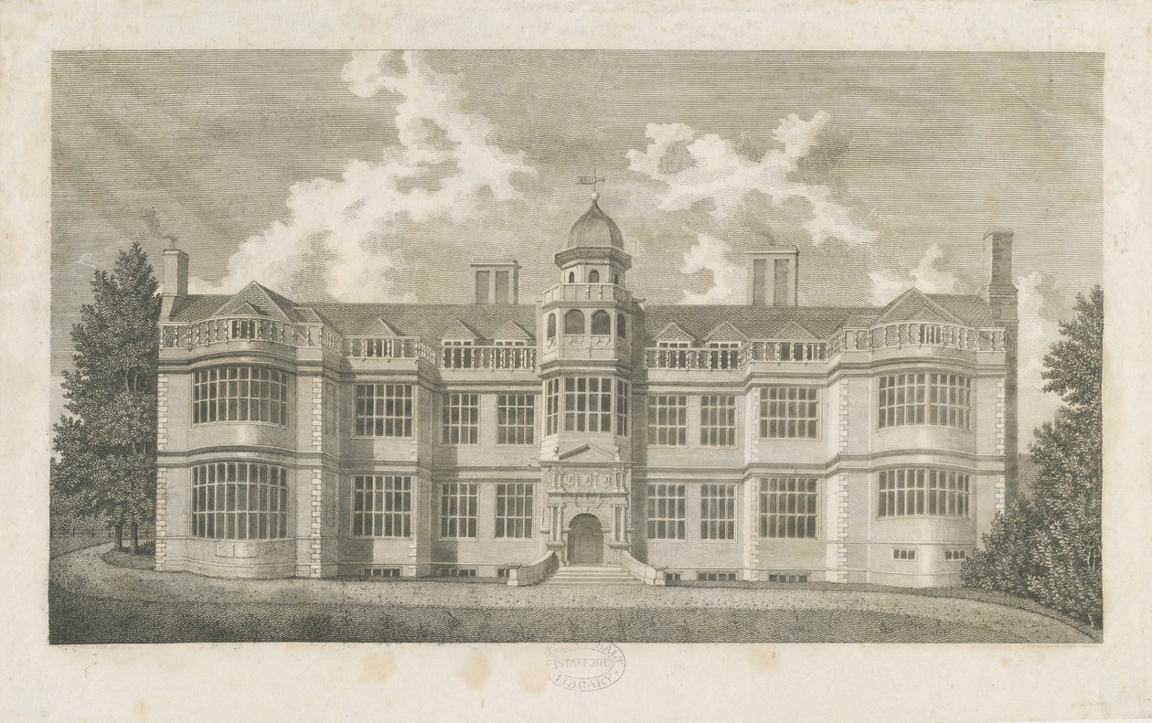 Ingestre Hall: grawerowanie autorstwa T Carter