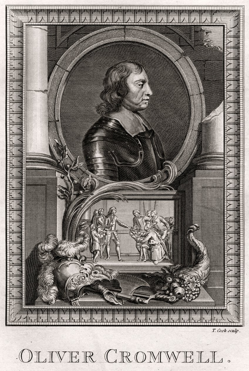 Oliver Cromwell, 1775 autorstwa T. Cook