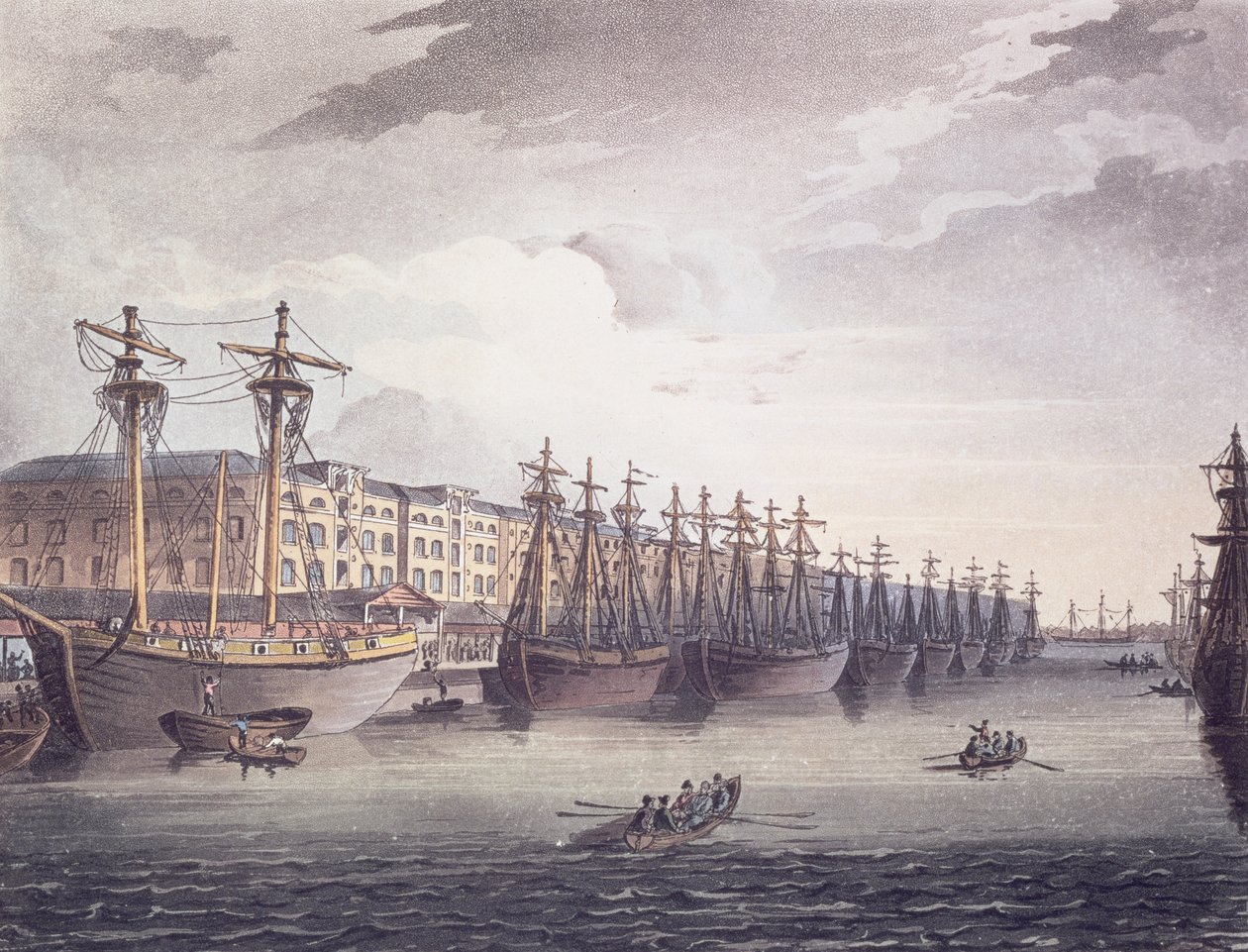 Doki w Indiach Zachodnich autorstwa T. and Pugin A.C. Rowlandson