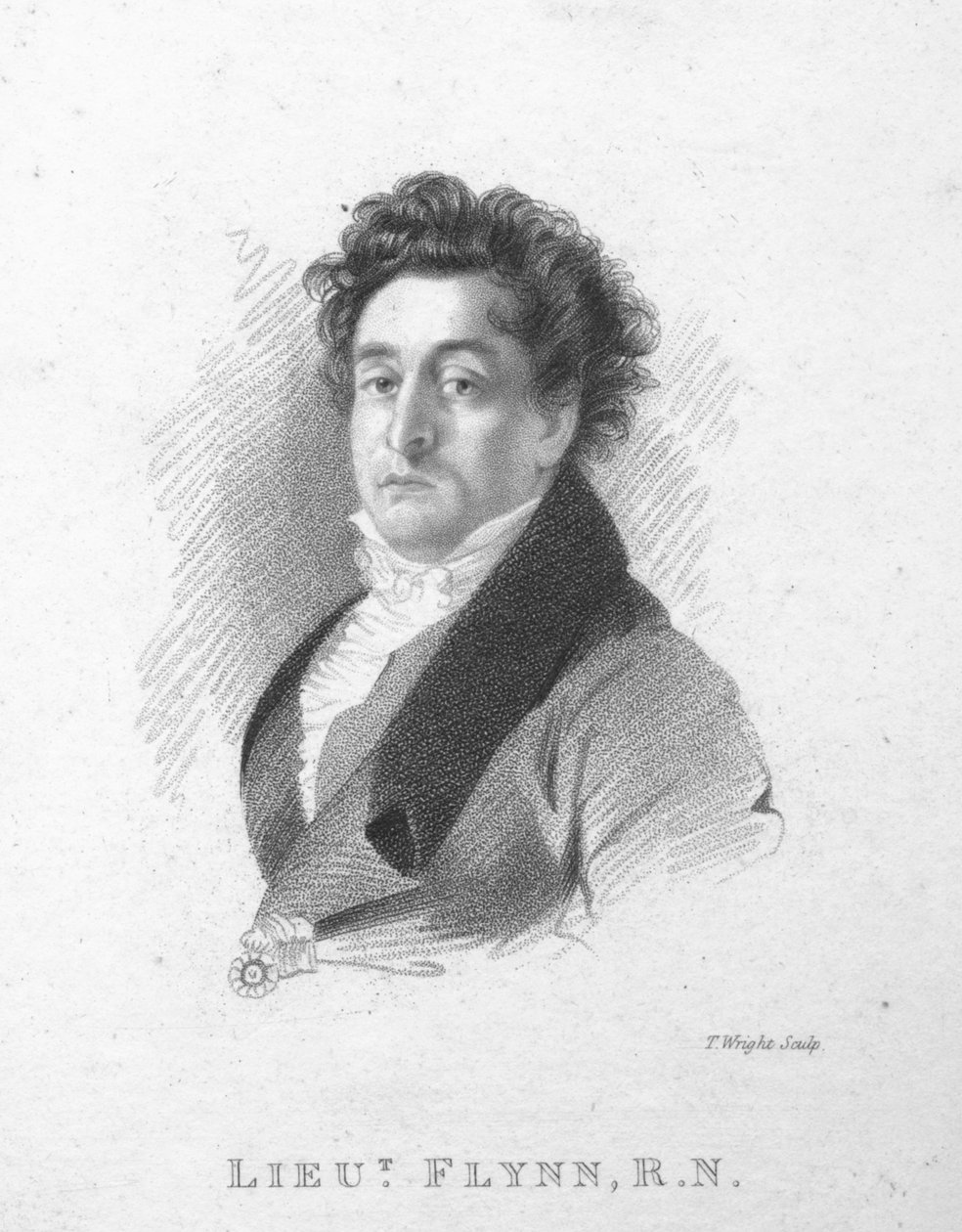 Porucznik Flynn, R.N., c1820. autorstwa T. Wright