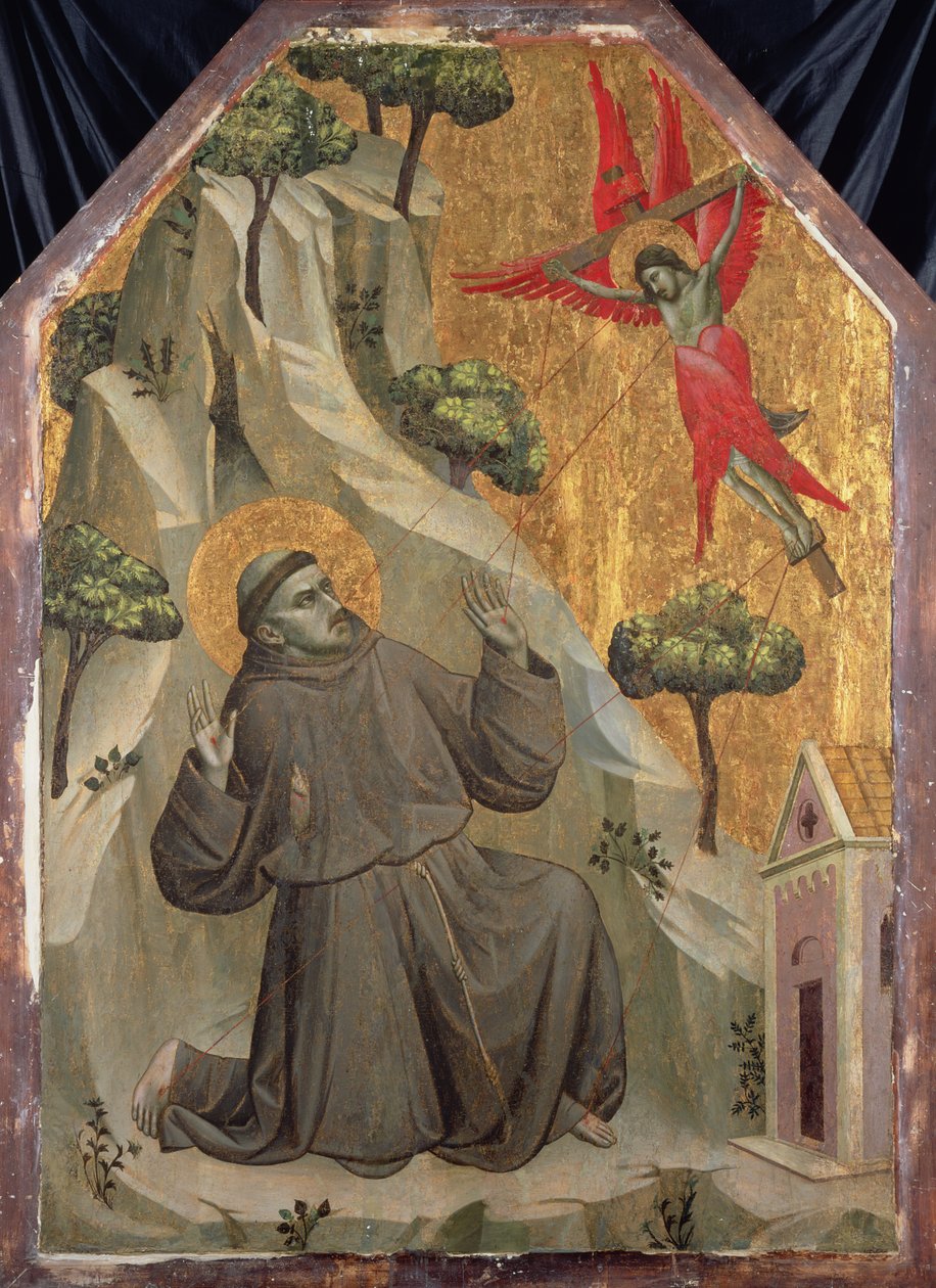 Stygmatyzacja św. Franciszka, ok. 1325-1330 (tempera na panelu) autorstwa Taddeo Gaddi