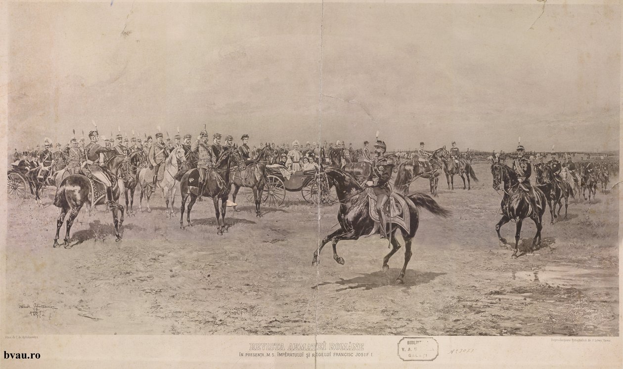 Magazyn Armii Rumuńskiej w obecności M.S. Cesarz i król Franciszek Józef I, 1897n autorstwa Tadeusz Ajdukiewicz