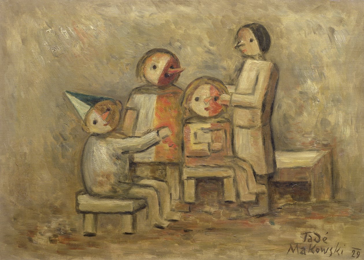 Mała Rodzina, 1929 autorstwa Tadeusz Makowski