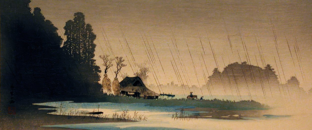 Deszcz w Igusa autorstwa Takahashi Hiroaki