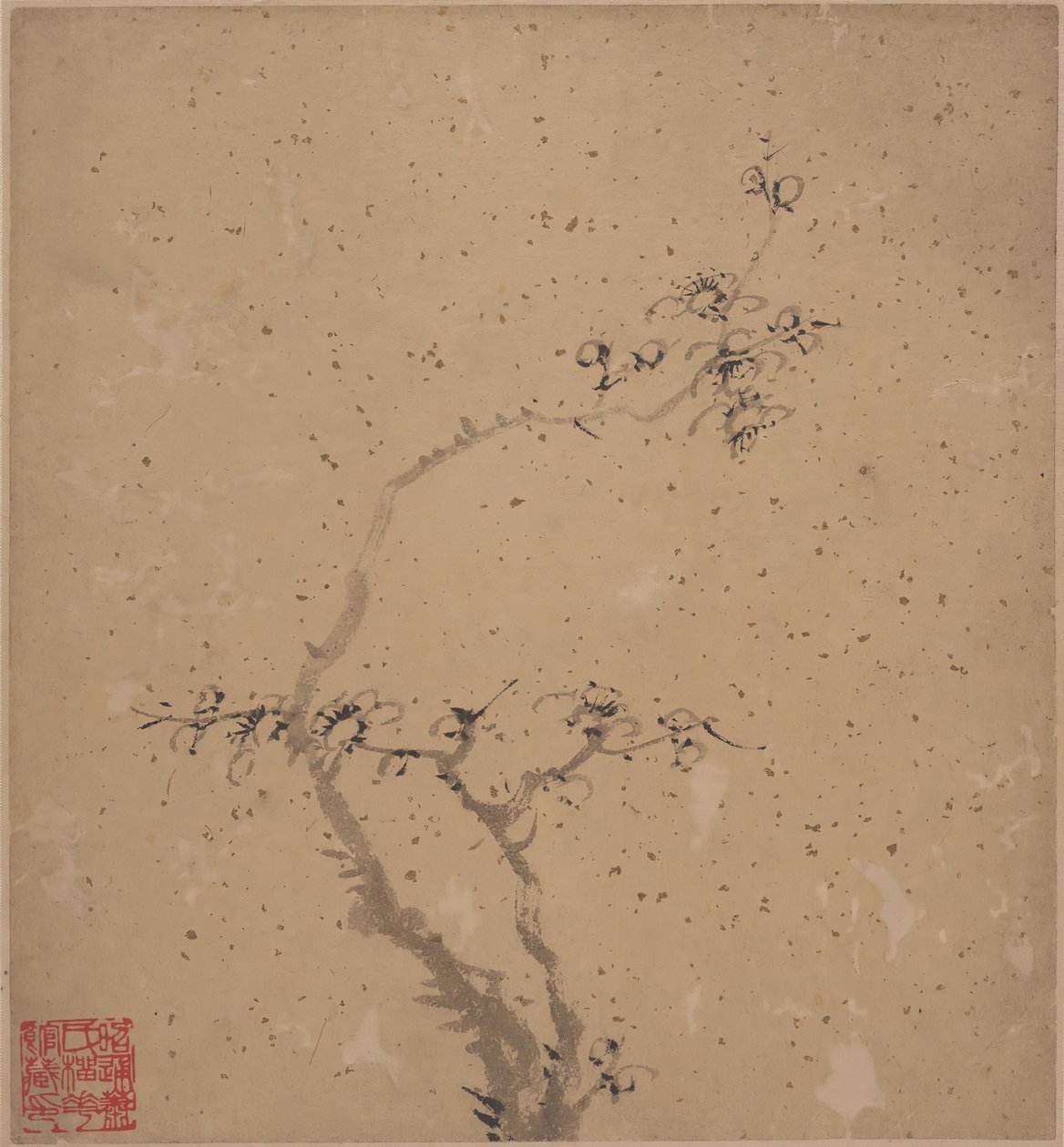 Kwitnąca śliwka, dat. 1840. autorstwa Tang Yifen