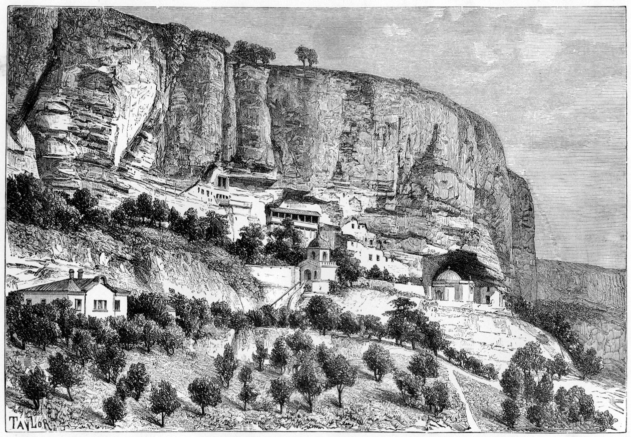Groty Djoufout-Kaleh, Rosja, 1890. autorstwa Taylor
