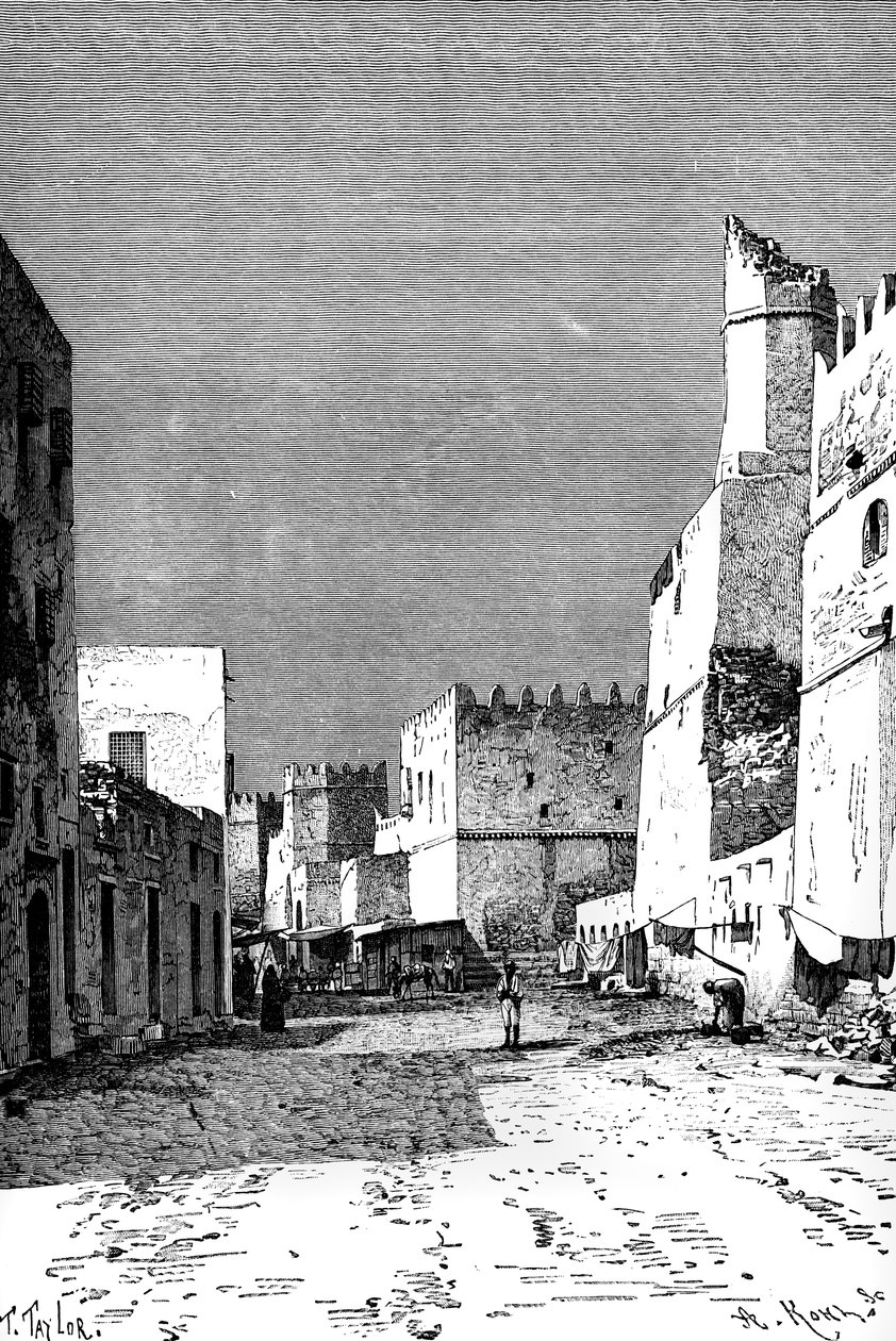 Leonec Street, Sfakes, Afryka Północna, 1895. autorstwa Taylor