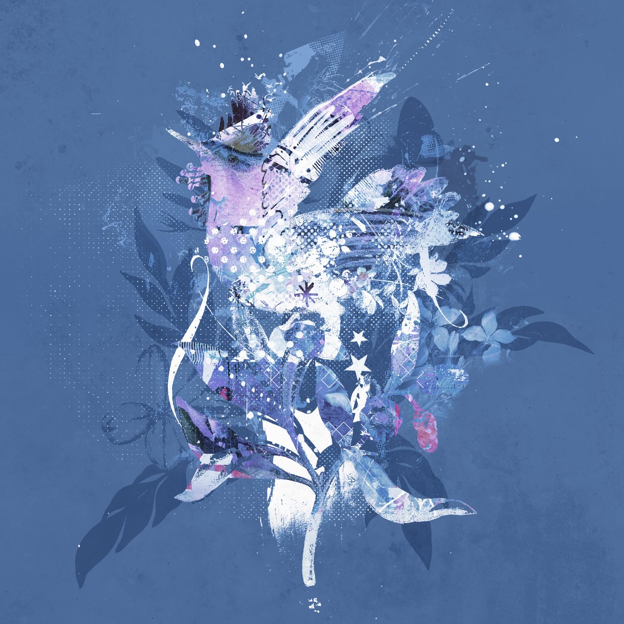 Freebirdy, 2015 (Kolaż na płótnie) autorstwa Teis Albers