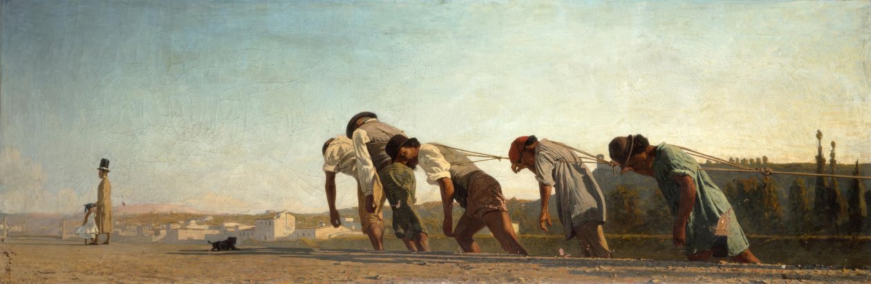T. Signorini, Droga holownicza / malarstwo, 1864/65 autorstwa Telemaco Signorini
