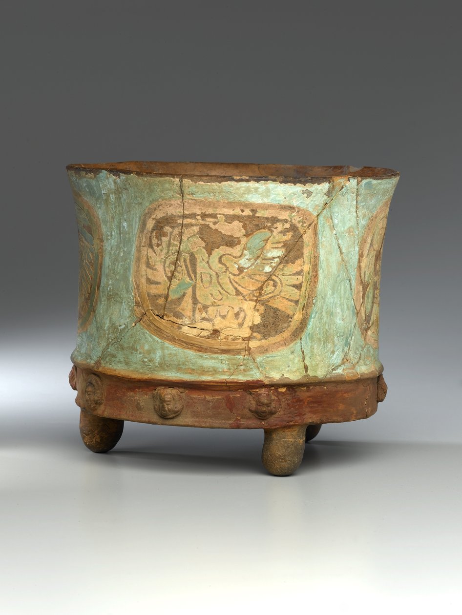 Słoik na statyw, ok.800 (glina) (patrz również 278901 i 278903-278904) autorstwa Teotihuacan