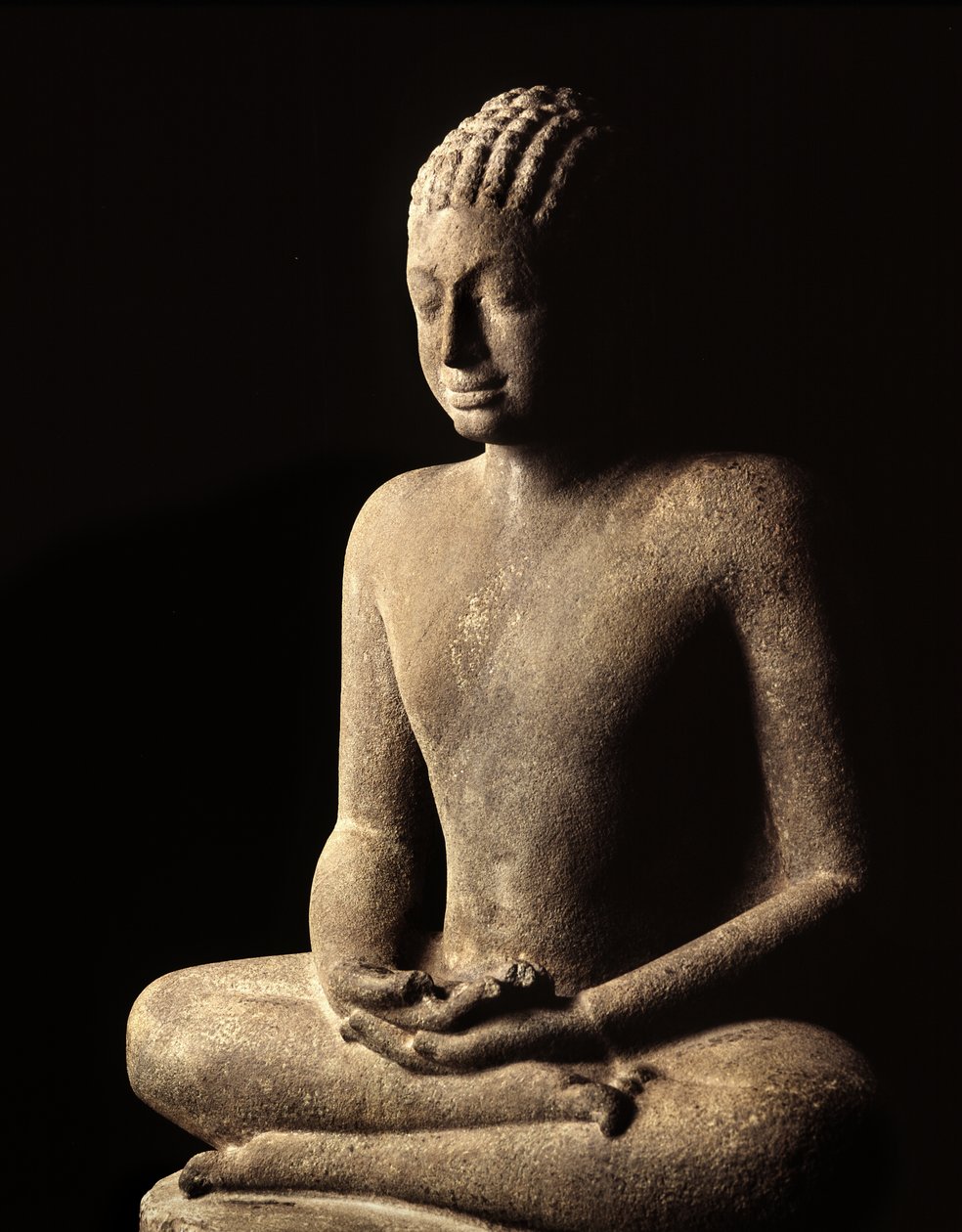 Medytujący Budda, okres Dwarawaty autorstwa Thai School