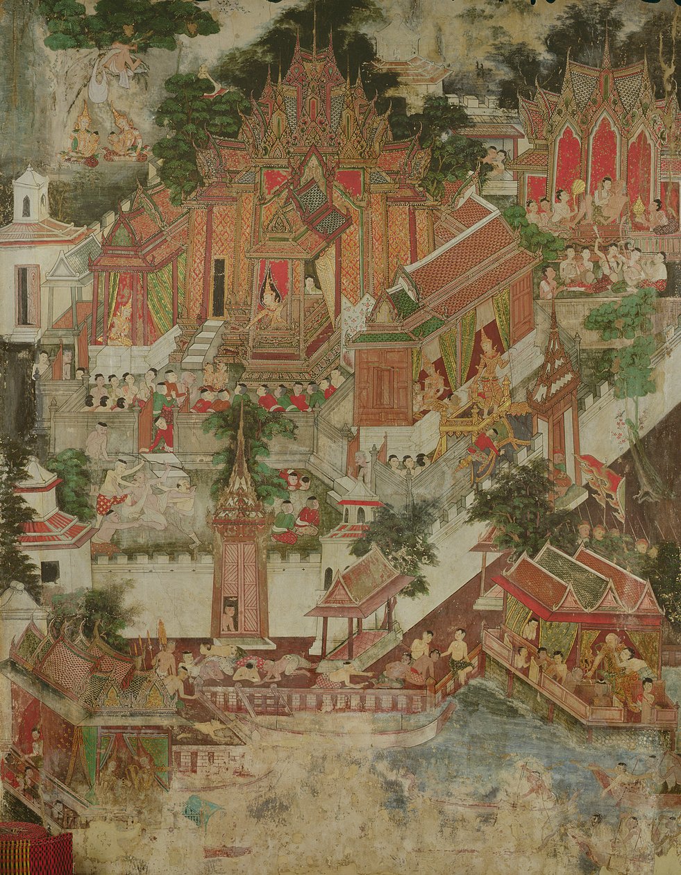 Vessantara Jataka, Wat Suwannaram, Thonburi, 1831 autorstwa Thai School