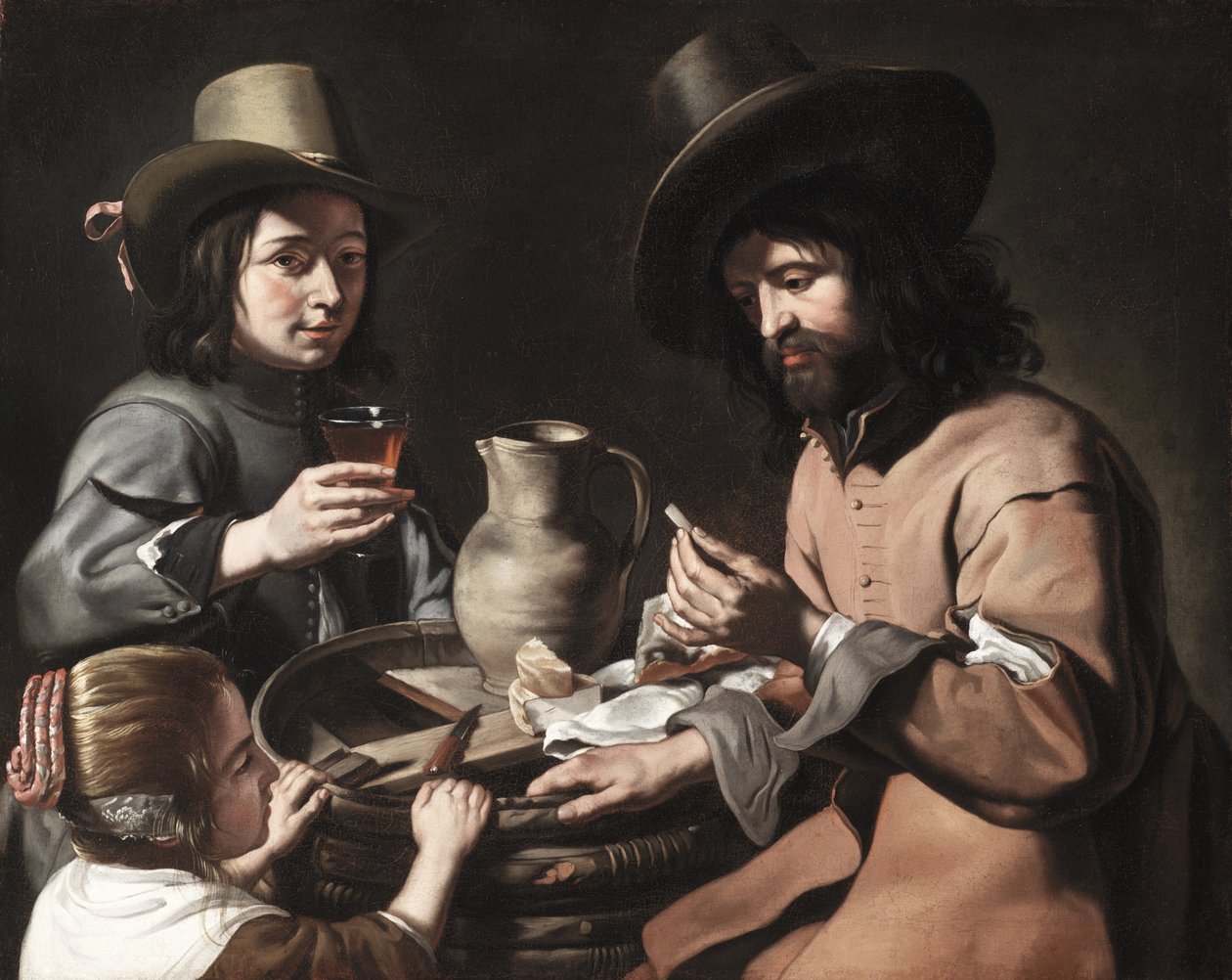 Rodzina chłopska, ok.1650 autorstwa The Master of the Games The Master of the Games