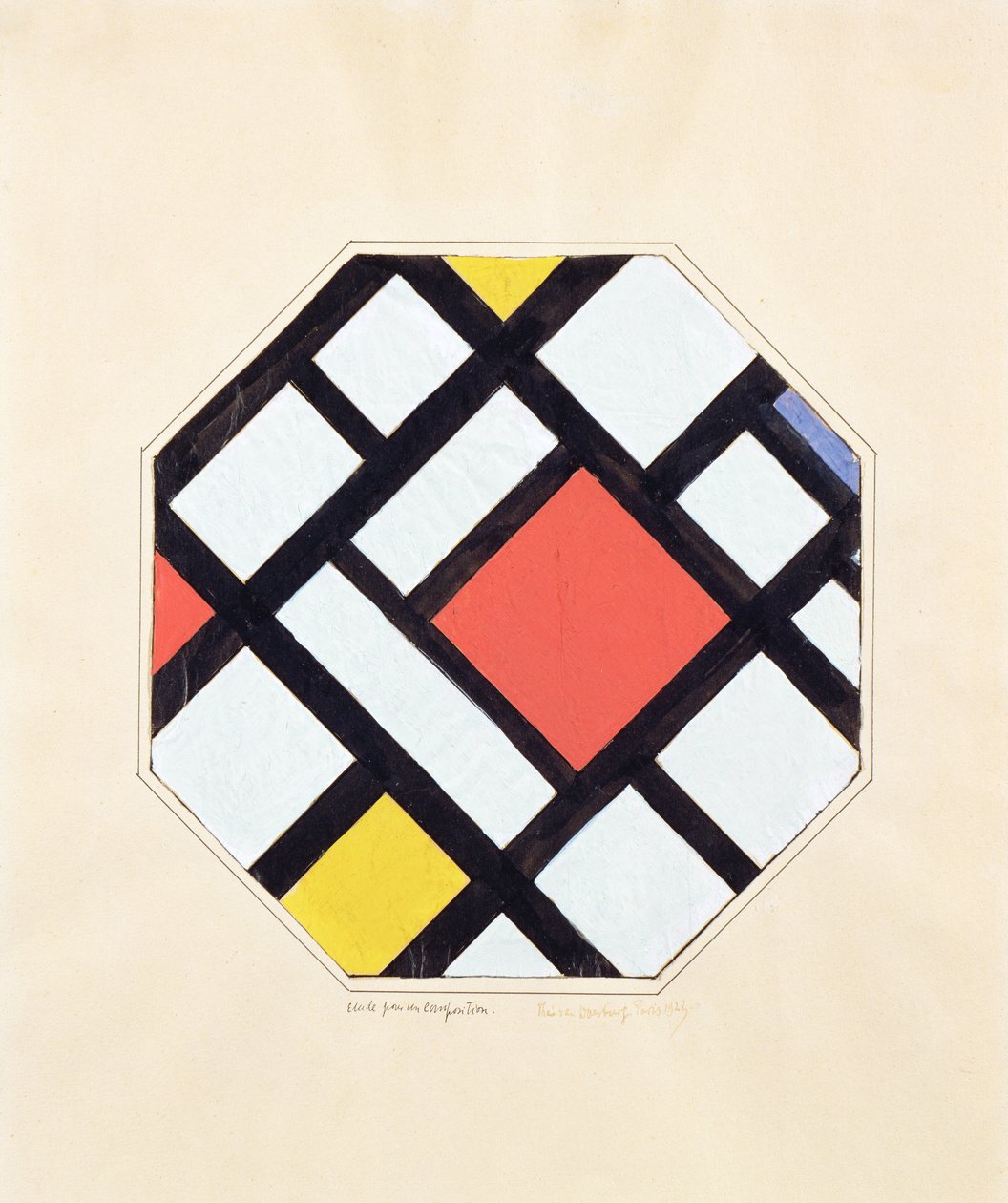 Studium do kompozycji, 1923 autorstwa Theo van Doesburg