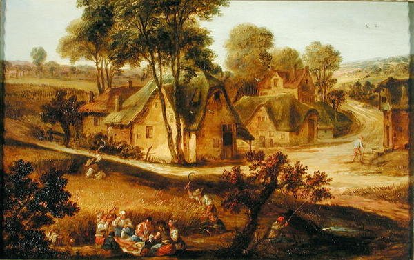 Scena wiejska (olej) autorstwa Theobald Michau