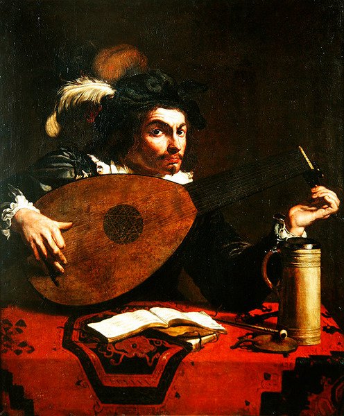 Gracz na lutni autorstwa Theodor Rombouts