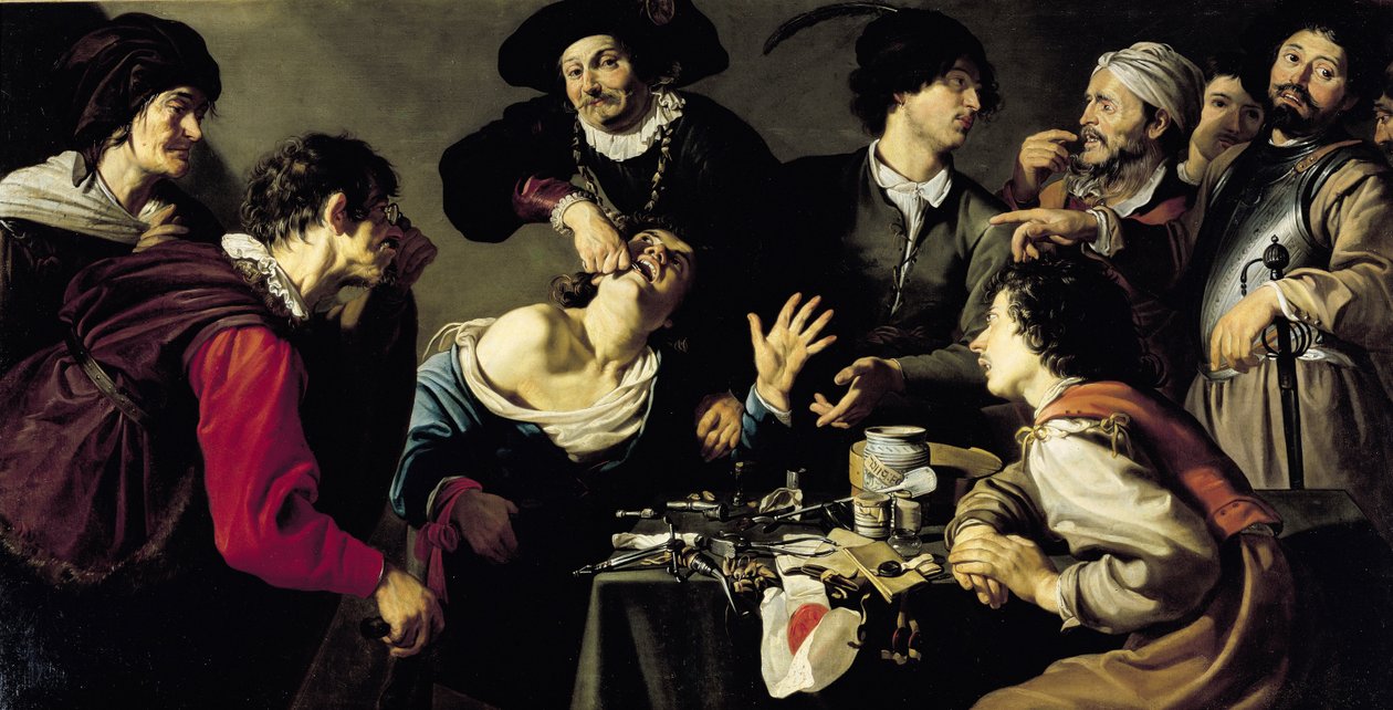 Ekstraktor zębów, 1635 autorstwa Theodor Rombouts