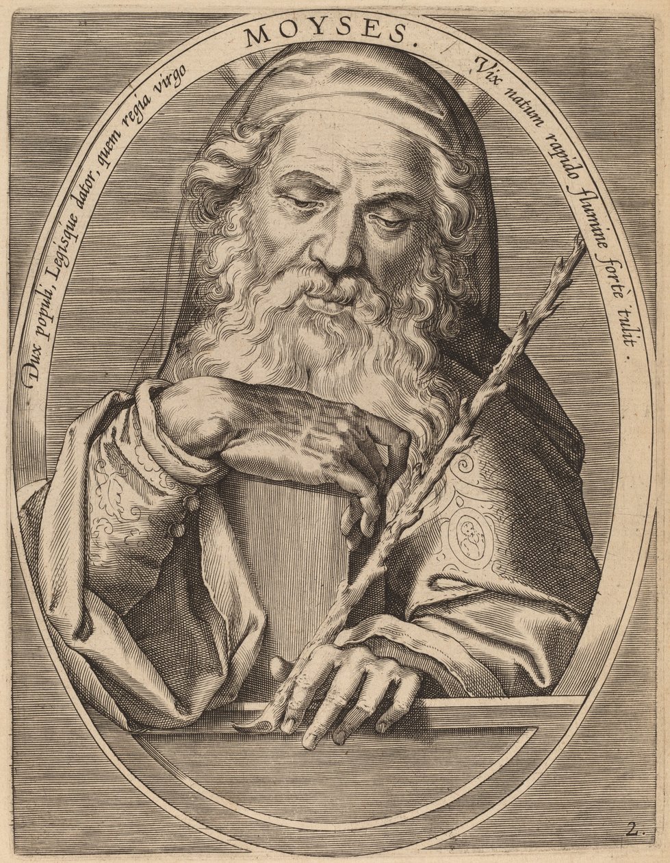 Mojżesz autorstwa Theodor Galle after Jan van der Straet