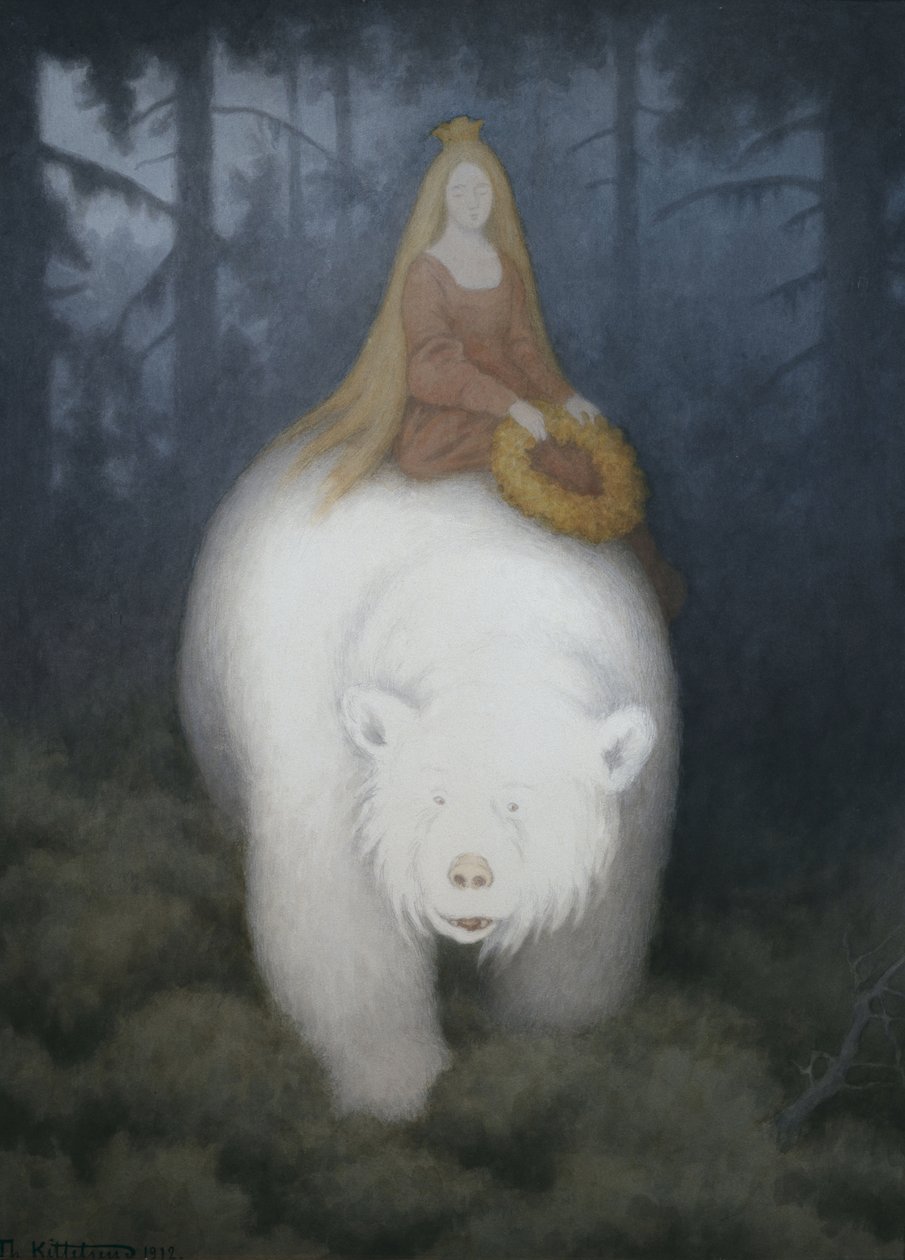 Biały-Niedźwiedź-Król-Valemon, 1912. autorstwa Theodor Kittelsen