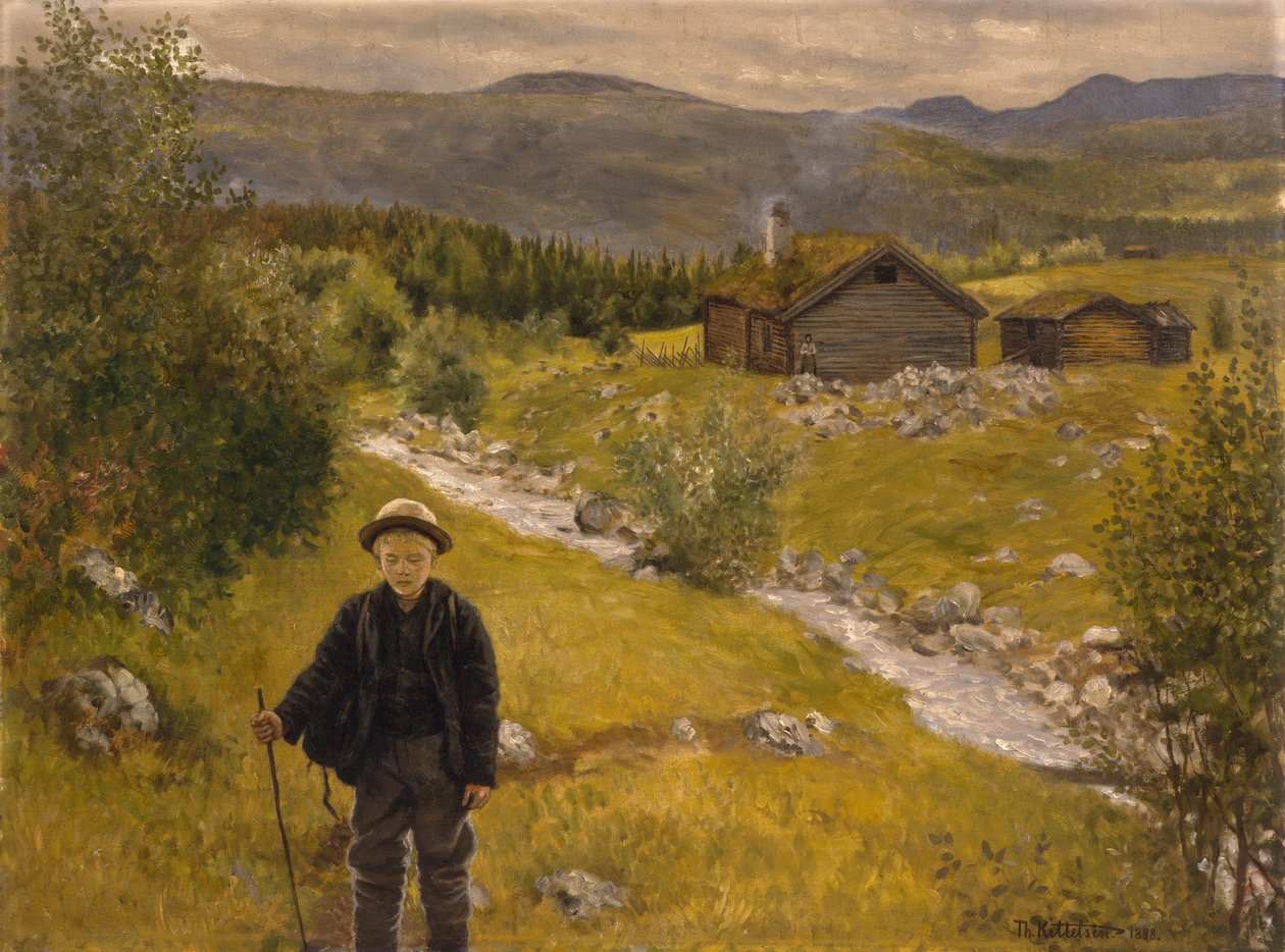 Pożegnanie mamo autorstwa Theodor Kittelsen
