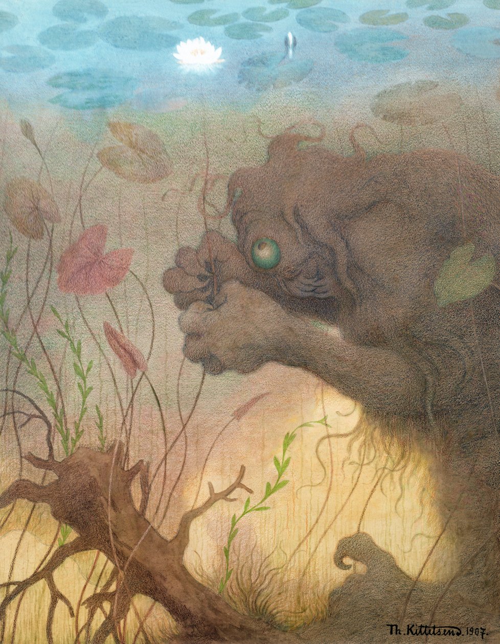 Łowienie ryb autorstwa Theodor Kittelsen