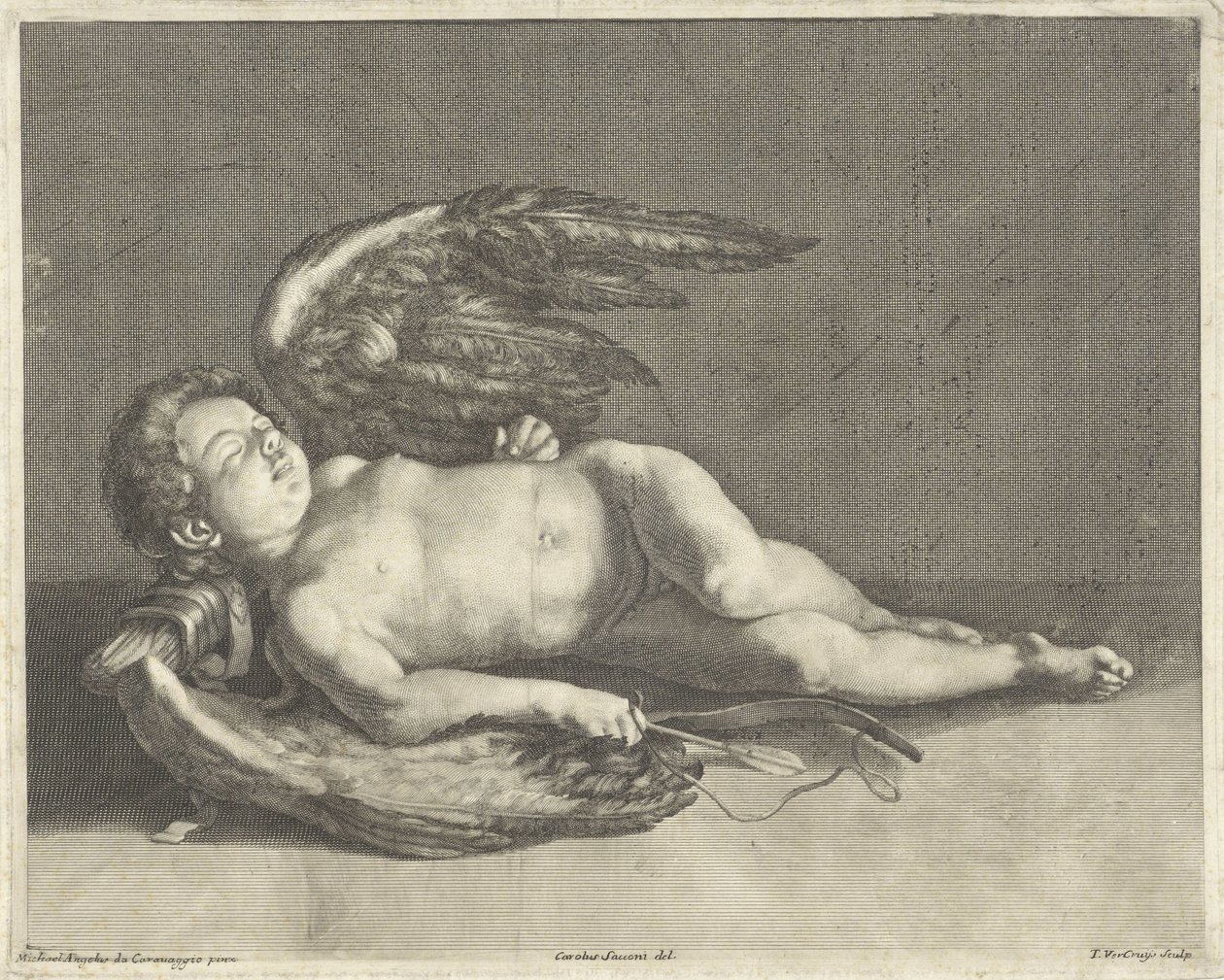 Śpiący Amor autorstwa Theodor Vercruys