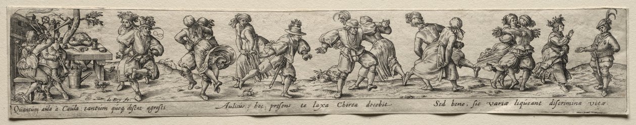 Taniec chłopów autorstwa Theodor de Bry