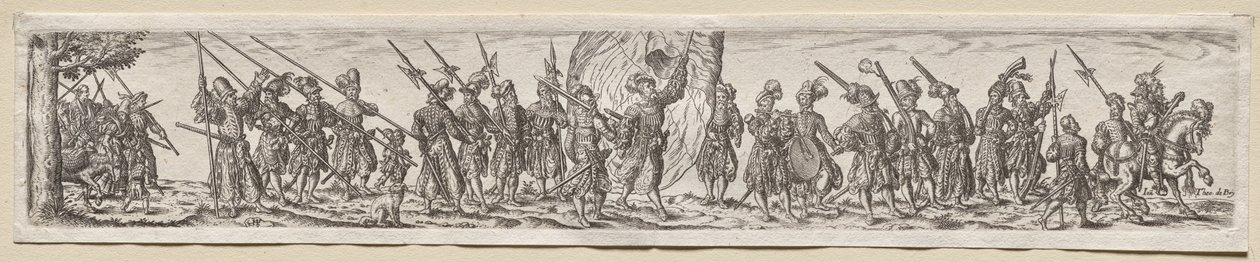 Żołnierze w Marszu autorstwa Theodor de Bry