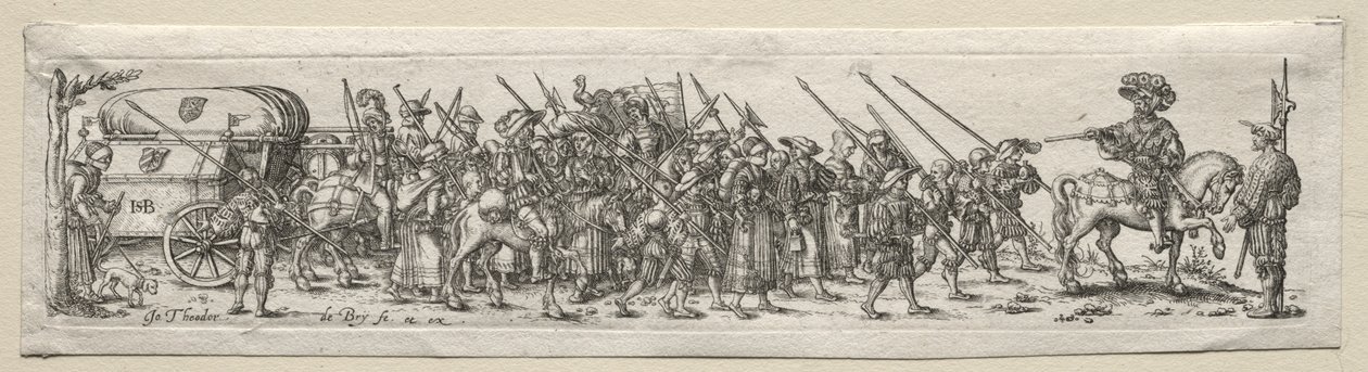 Żołnierze w Marszu autorstwa Theodor de Bry