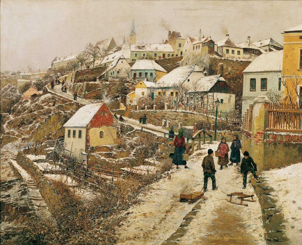 Znaim w śniegu II autorstwa Theodor von Hormann