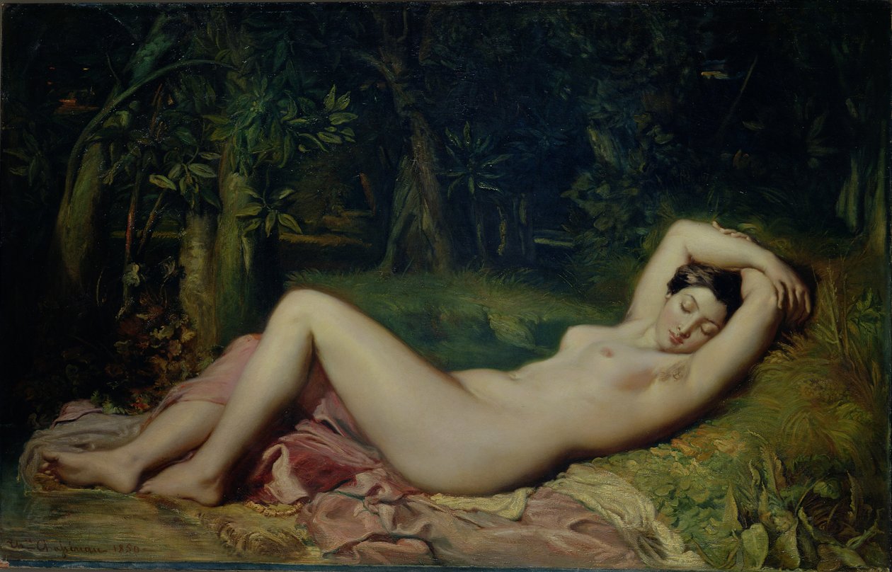 Śpiąca nimfa, 1850 autorstwa Théodore Chassériau