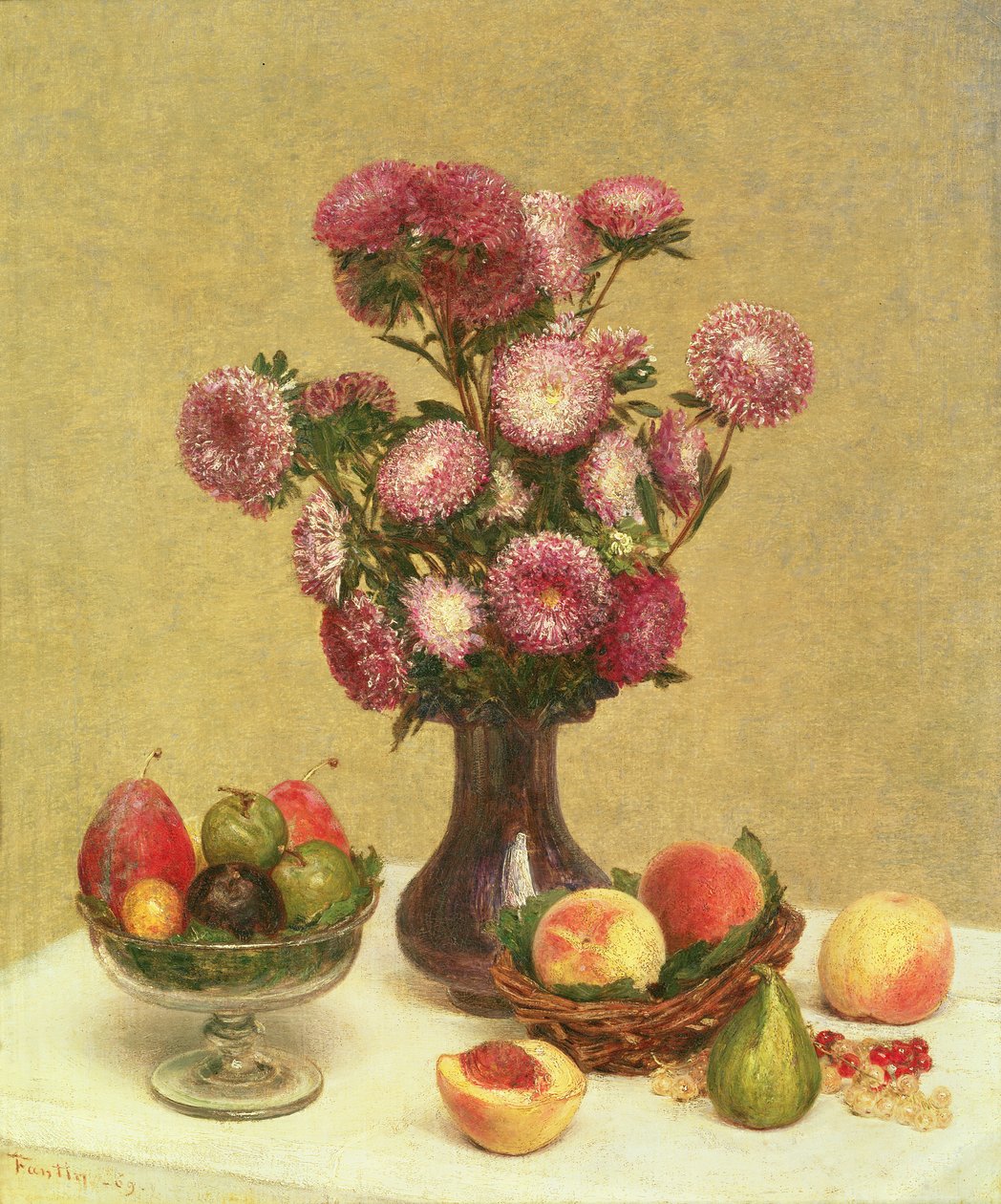 Martwa natura, 1869 autorstwa Theodore Fantin Latour