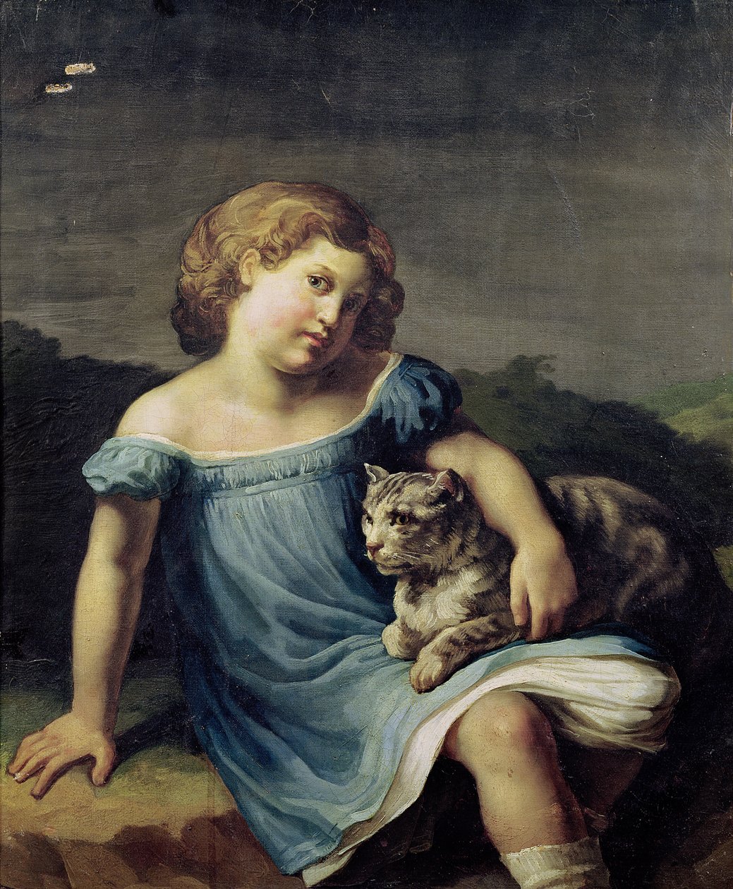 Portret Louise Vernet jako dziecka, 1818-19 autorstwa Theodore Gericault